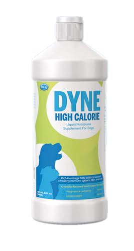 PetAg Dyne High Calorie Liquid Nutritional Supplement for Dogs & Puppies 8 Weeks and Older - 16 oz - Supports Performance and Endurance - Sweet Vanilla Flavor