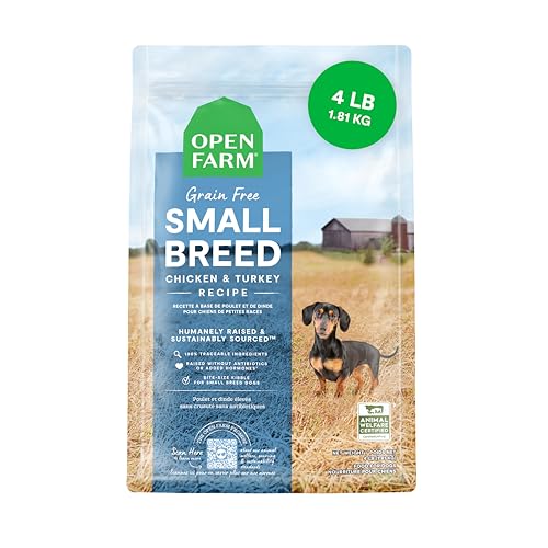 Open Farm, Grain-Free Dry Dog Food for Small Breeds, High-Protein Kibble, Sustainably & Ethically Sourced Ingredients, Non-GMO Veggies & Superfoods, Chicken & Turkey Recipe for Small Dogs,...