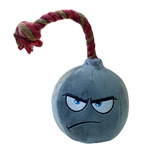 ChoChoCho Bomb Dog Plush Toy, Squeaky Dog Toys, Plush Dog Toy with Squeaker, Puppy Teething Chew Toys, Durable Dog Rope Toy, Stuffed Plush Toy for Dogs and Puppies