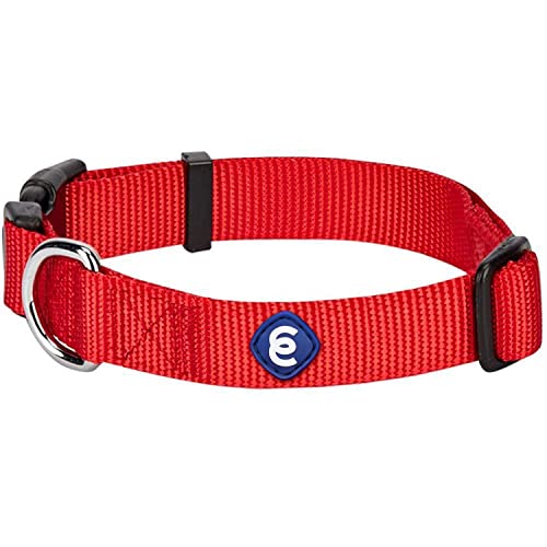 Blueberry Pet Essentials Small Dog Collar | Girl Dog Collars Fall | Female Dog Collar Small | Rouge Red Dog Collars for Small Dogs | Quick Release Dog Collar | Rouge Red Nylon Dog Collar