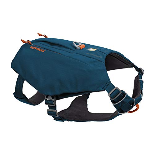 RUFFWEAR Every-Day Dog Harness with Pockets, All-Day Comfort with Built-in Pockets for Short Day Hikes and Everyday Activities, Large to Very Large Breeds, Switchbak Dog Harness, Blue Moon