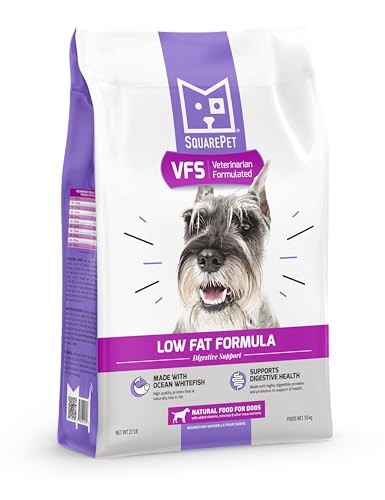 SquarePet Veterinarian Formulated Solutions Low Fat Content Lean Whitefish, Highly Digestible, Dry Dog Food 22lbs