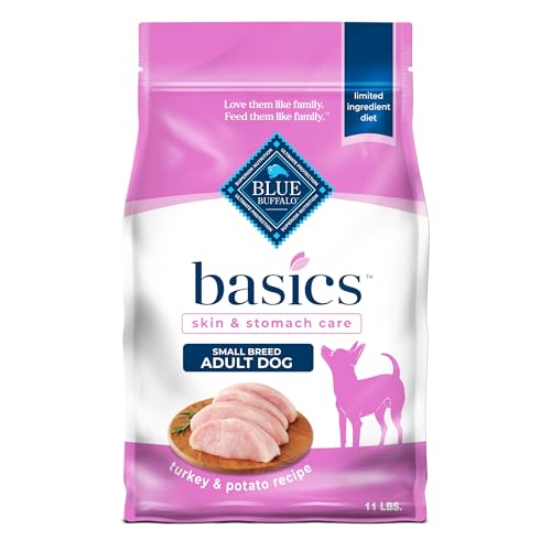 Blue Buffalo Basics Dry Dog Food for Small Breed Adult Dogs, Limited Ingredient Diet, Turkey Recipe, 11-lb. Bag