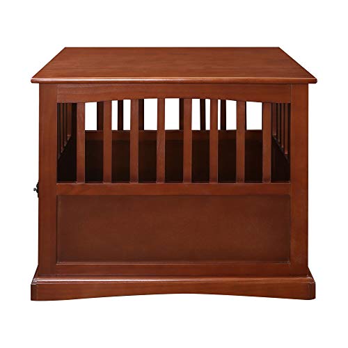 Casual Home Wooden Medium Pet Crate, End Table, Walnut , 27.50" x 20.00" x 24.00"