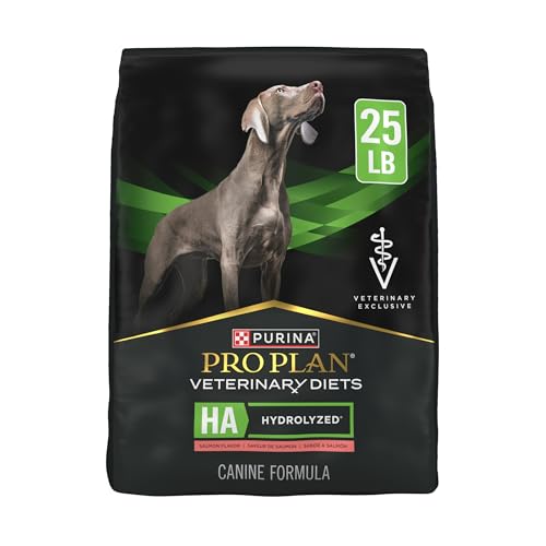 Purina Pro Plan Veterinary Diets HA Hydrolyzed Protein Dog Food Dry Salmon Flavor Formula - 25 lb. Bag