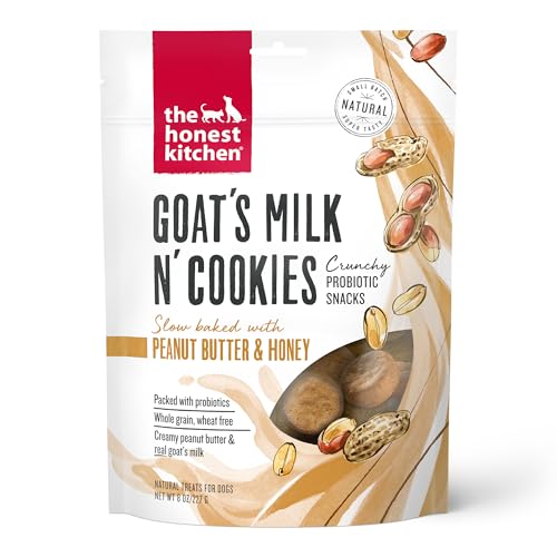 The Honest Kitchen Goat's Milk N' Cookies: Slow Baked with Peanut Butter & Honey, 8 oz Bag
