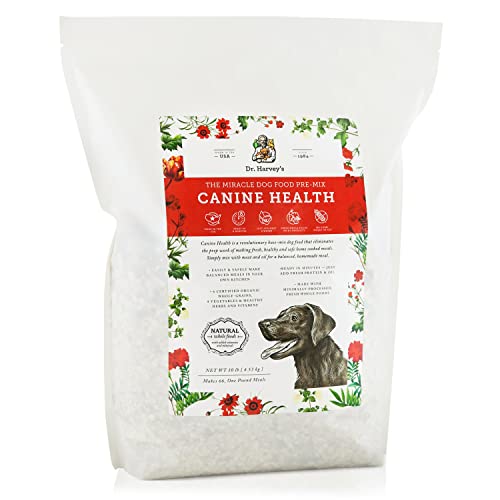 Dr. Harvey s Canine Health Miracle Dog Food, Human Grade Dehydrated Base Mix for Dogs with Organic Whole Grains and Vegetables (10 Pounds)