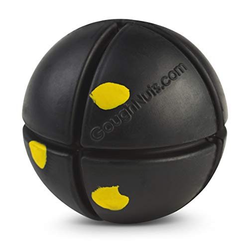Goughnuts Virtually Indestructible Ball - Guaranteed Dog Chew Toys for Aggressive Chewers Like Pit Bulls, German Shepherds, and Labs from 30-70 Pounds - Toughest and Durable Natural Rubber - Pro 50