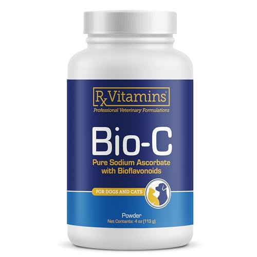 Rx Vitamins Bio-C - Vitamin C for Dogs and Cats - with Lemon Bioflavonoids for Allergy Relief - Immune Support Supplement - Promotes Healthy Coat and Skin - Joint Supplement - 4 oz