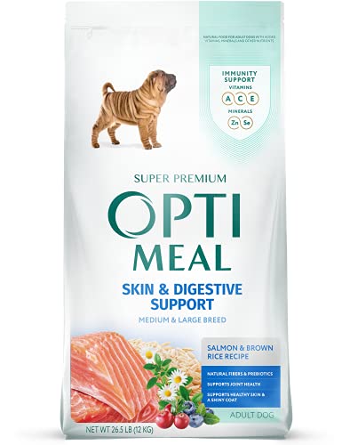 Optimeal Large Breed Dry Dog Food - Promotes Joint Health, Lean Muscles with Skin & Digestive Support, Tasty Protein, Premium Nutrition Made with Natural Ingredients for Medium & Large Adult D...