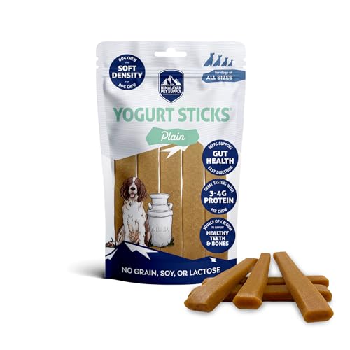 Himalayan Dog Chew Yogurt Sticks, Plain Flavored, Dog Treats With Prebiotics, Probiotics & Protein, Digestive Support, Lactose & Gluten Free, Natural Dog Treat for All Breeds, Made in America,...