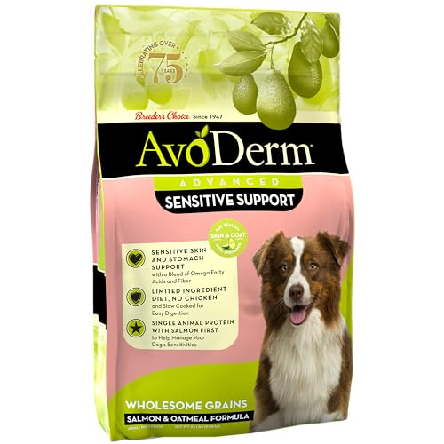 AvoDerm Advanced Sensitive Support Wholesome Grains Salmon & Oatmeal Formula, 22lb bag