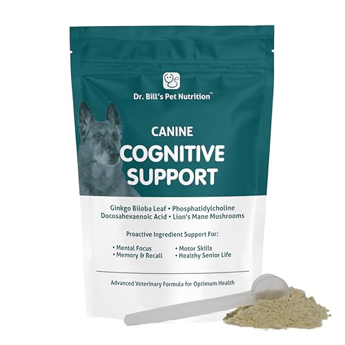 Dr. Bill s Canine Cognitive Support | Memory Support Supplement Multivitamin for Dogs | Contains Gingko Biloba, L-Carnosine, Vitamin B-12, L-Glutamine, L-Tyrosine, and DHA for Adult and Senior Dog