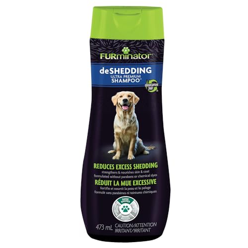 FURminator Ultra Premium deShedding Shampoo for Dogs Helps Reduce Excess Shedding, 16 oz