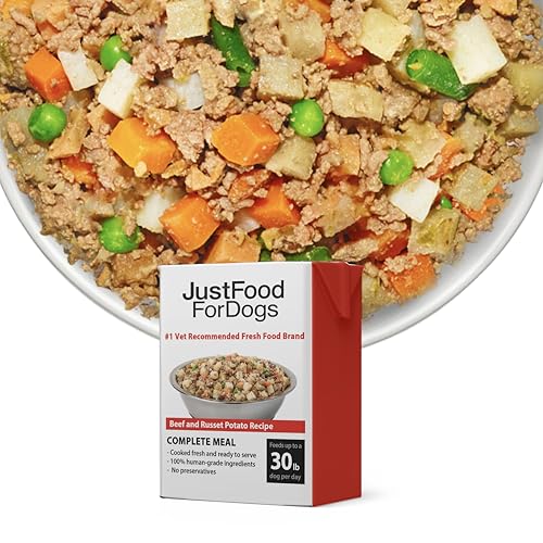 JustFoodForDogs Pantry Fresh Wet Dog Food, Complete Meal or Dog Food Topper, Beef & Potato Human Grade Dog Food Recipe 12.5 oz (Pack of 12)
