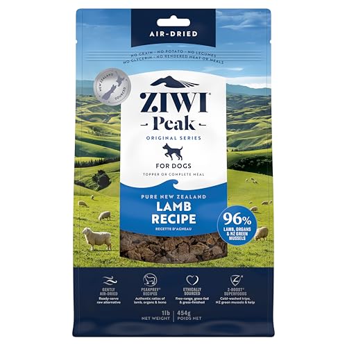 ZIWI Peak Air-Dried Dog Food Lamb - All Natural, High Protein, Grain Free, Limited Ingredient w/ Superfoods (16oz)