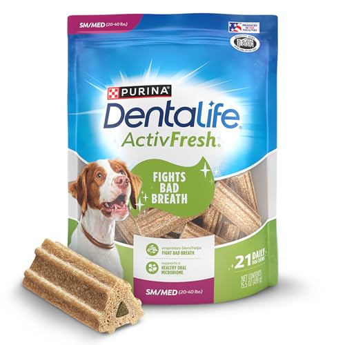 DentaLife ActivFresh Dog Chews for Small and Medium Dogs 20-40 lbs., Dental Chews to Freshen Breath, Chicken Flavor, 15.5 oz., 21 Chews - 21 ct. Pouch