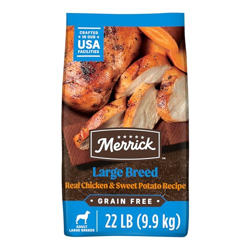 Merrick Grain Free Premium Large Breed Dry Dog Food, Wholesome and Natural Kibble, Chicken and Sweet Potato - 22.0 lb. Bag