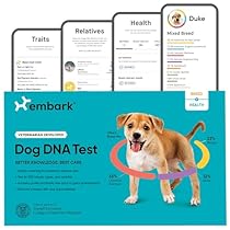 Embark Breed & Health Kit - Dog DNA Test - Discover Breed, Ancestry, Relative Finder, Genetic Health, Traits, COI