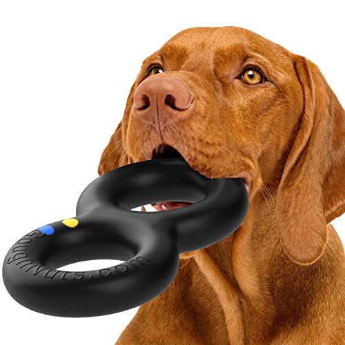 Goughnuts Dog Toys for Aggressive Chewers | Virtually Indestructible Pull Toy for Large Breeds Such as Pit Bulls and German Shepherds | Heavy Duty Tug Dog Toy | Large | Black