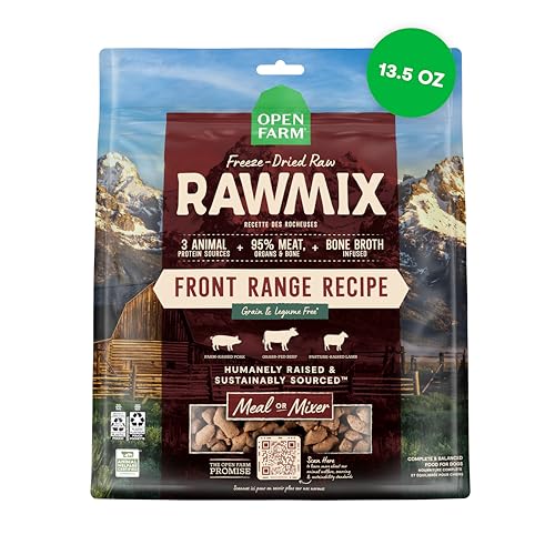 Open Farm, RawMix Freeze Dried Raw Morsels, Dog Food Topper & Meal Mixer, High Protein & Bone Broth Infused with 95% Real Meat, Organs & Bones, Front Range Recipe with Beef, Pork & Lam...