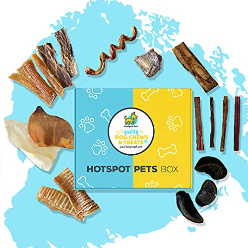 Hotspot Pets Box - All Natural Dog Chews and Treats Subscription Box for Small & Medium Dogs and Light Chewers