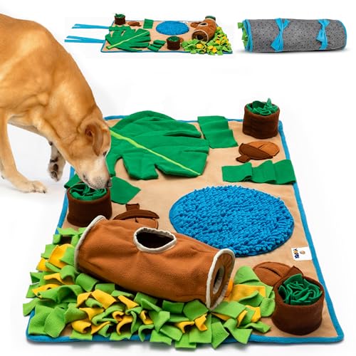 Snuffle Mat for Dogs Large Breed 39.4''x23.6''- Interactive Dog Toys for Boredom - Sniff mat for Dogs - Foraging Mat for Dogs -Mental Stimulation for Dogs - Dog Enrichment Toys - D...