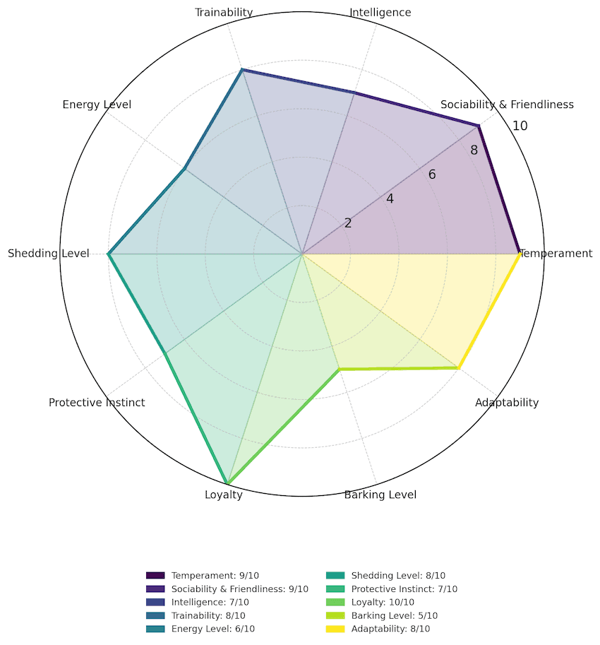 Bernese Mountain Dog Radar Chart Characteristics
